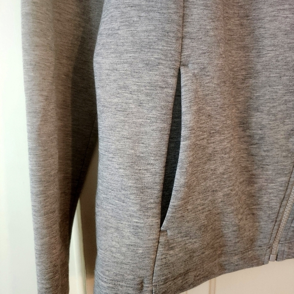 ATHLETA SOFTTECH MOTO JACKET WOOL BLEND women's Small Front Zip Sweater Sz Small - Picture 5 of 11